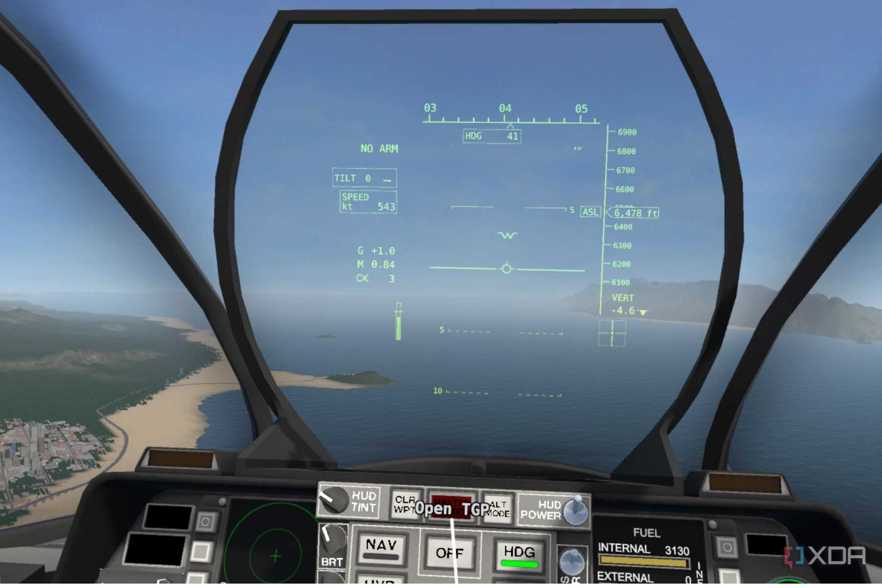 A screenshot of VTOL VR running on the Meta Quest 2