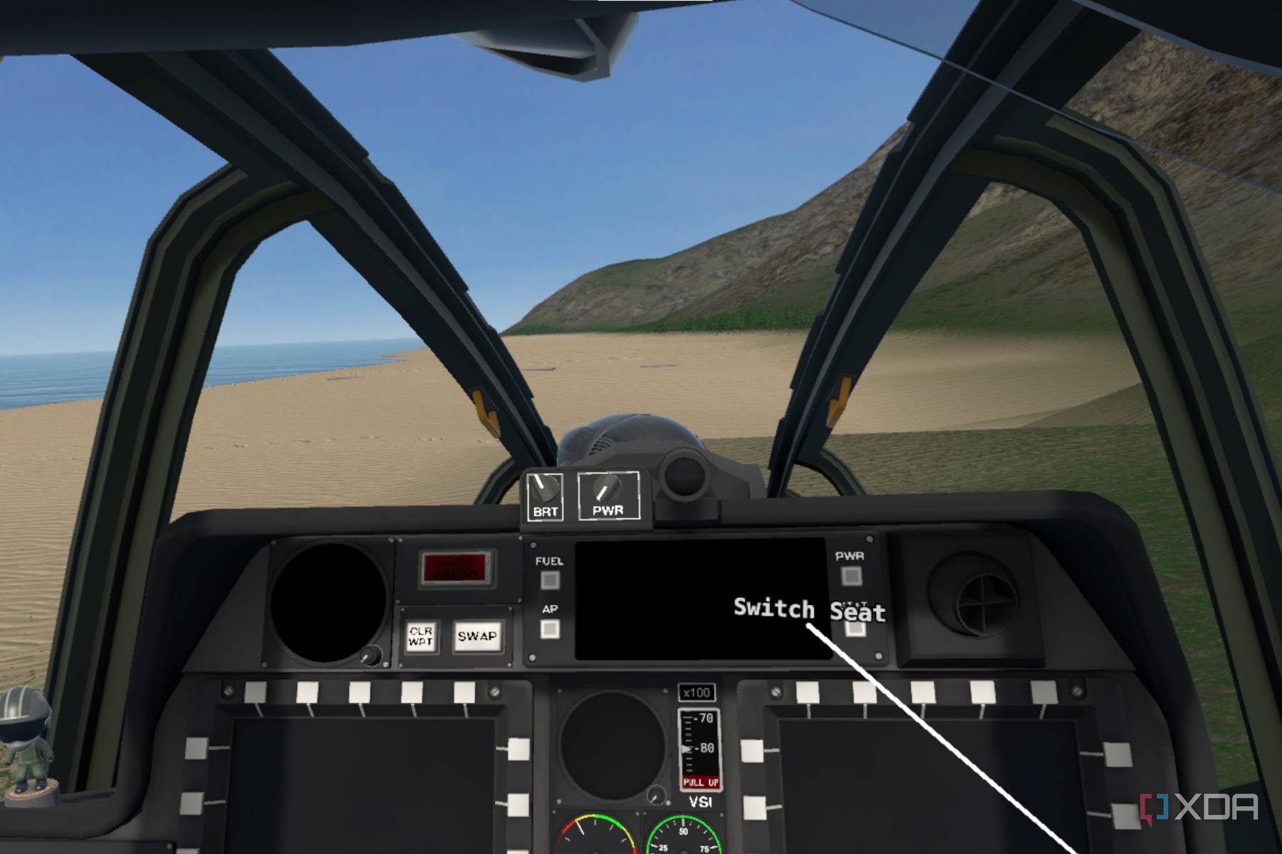 A screenshot of VTOL VR running on the Meta Quest 2