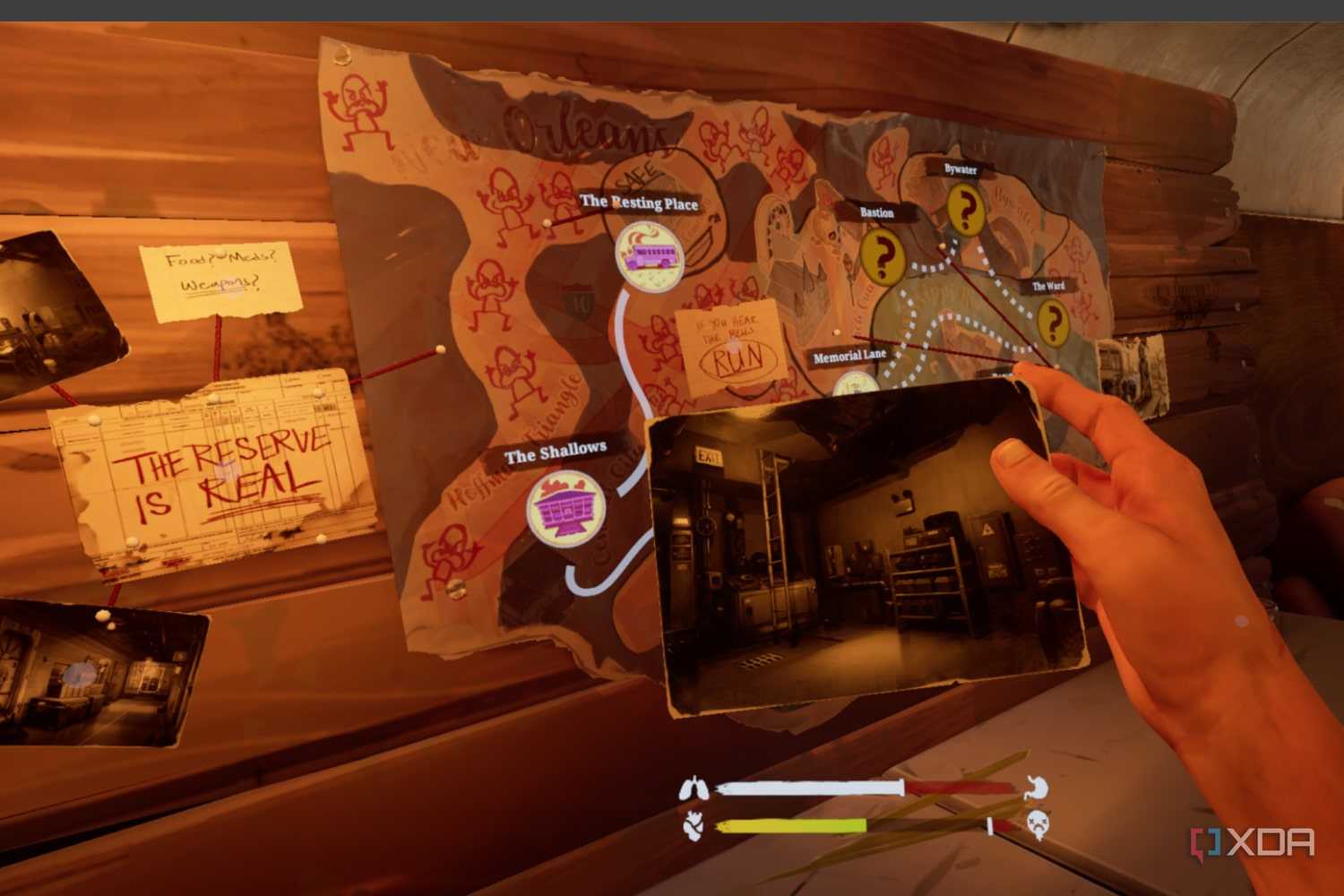 An in-game screenshot of The Walking Dead: Saints & Sinners running on the Meta Quest 2