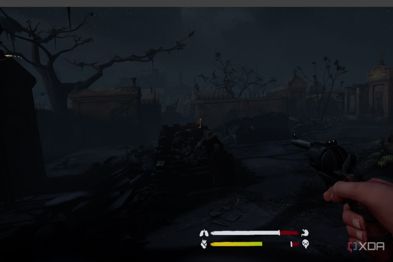 An in-game screenshot of The Walking Dead: Saints & Sinners running on the Meta Quest 2
