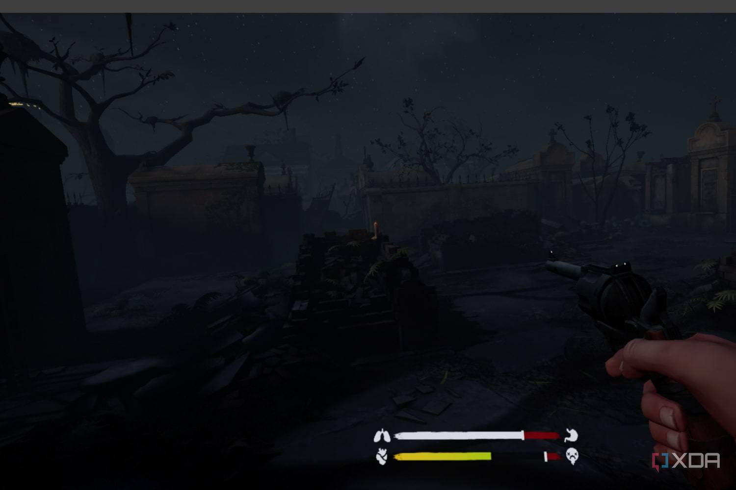 An in-game screenshot of The Walking Dead: Saints & Sinners running on the Meta Quest 2