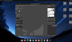 A screenshot of the GIMP image manipulation program running on Ubuntu