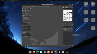 A screenshot of the GIMP image manipulation program running on Ubuntu