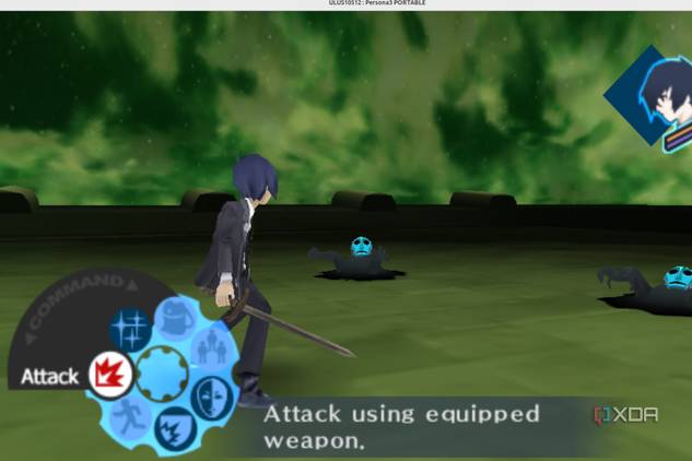 A screenshot of Persona 3: Portable running via PPSSPP on the Raspberry Pi 5