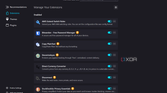 Screenshot showing where to manage extensions in Firefox.