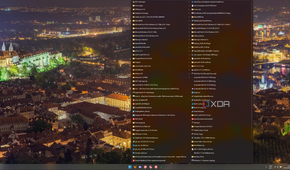 Screenshot of a folder menu pinned to the taskbar