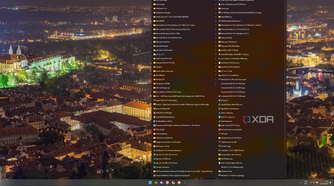 Screenshot of a folder menu pinned to the taskbar