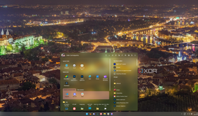 Screenshot of Start11 Start menu with multiple groups and tabs