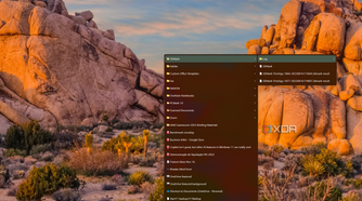 Screenshot of a folder menu pinned to the Windows 11 taskbar