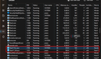 Screenshot of details view in Task Manager with the Start11 processes highlighted