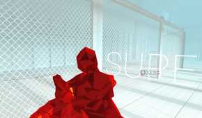 A screenshot of SUPERHOT running on the Meta Quest 2