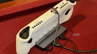 Cables coming out of the back of a UGreen dock for gaming handhelds.