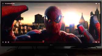 watching netflix on an ultrawide monitor playing the amazing spiderman