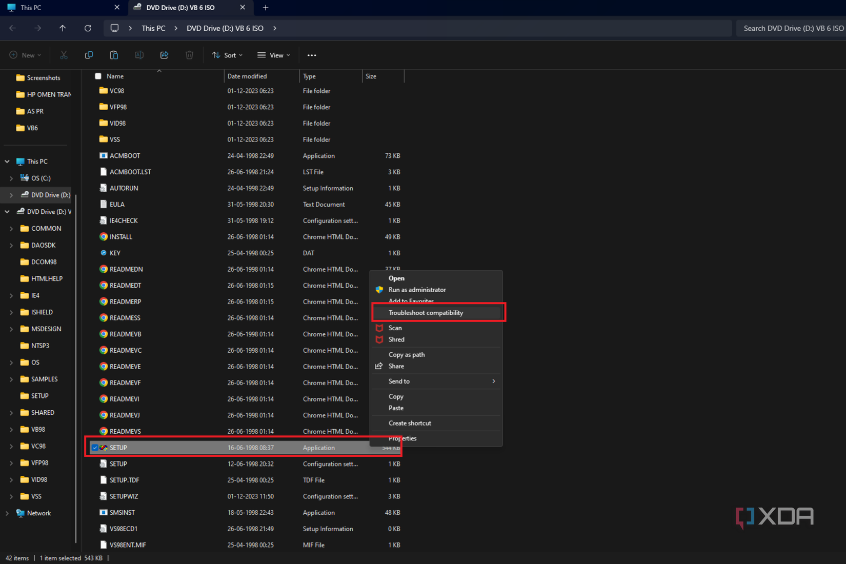 How to install Visual Basic 6.0 in Windows 11