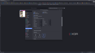 Screenshot of Vivaldi showing the settings window