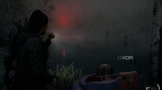 A screenshot showing volumetric fog in a scene in Alan Wake 2.