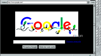 Screenshot of Internet Explorer displaying the Google homepage in Windows 3.11
