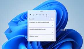 The clipboard history window on Windows 11.