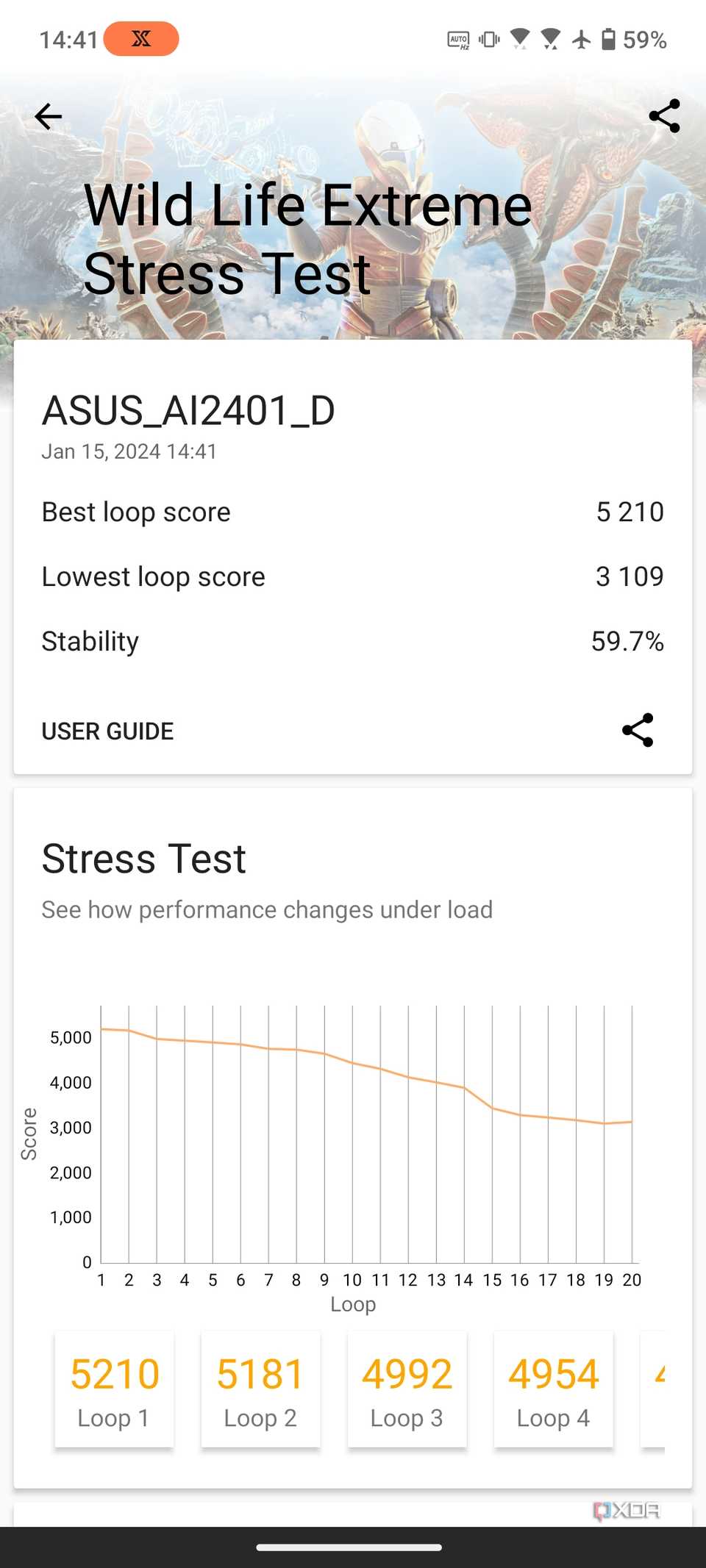 3DMark Snapdragon 8 Gen 3 on the Asus ROG Phone 8 Pro