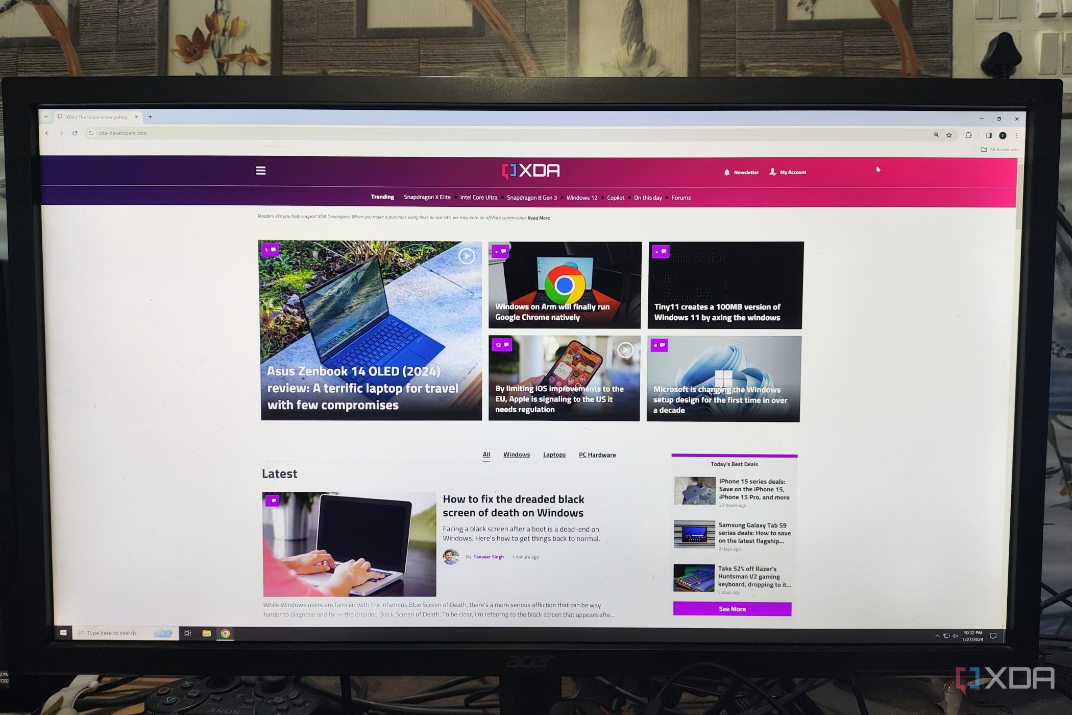 An image of the Acer KG281K Bmiipx monitor
