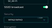 Acer Predator Connect W6 Wi-fi 6E router Android app Primary host Wi-Fi settings.