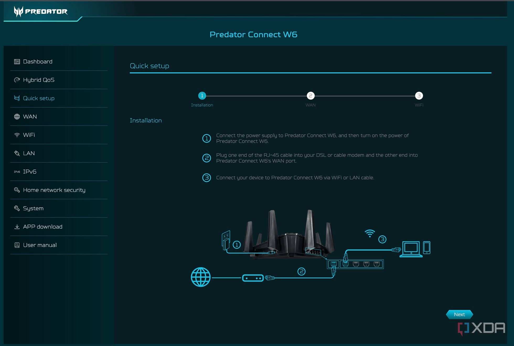 Quick setup makes it quick and easy to set up your router.