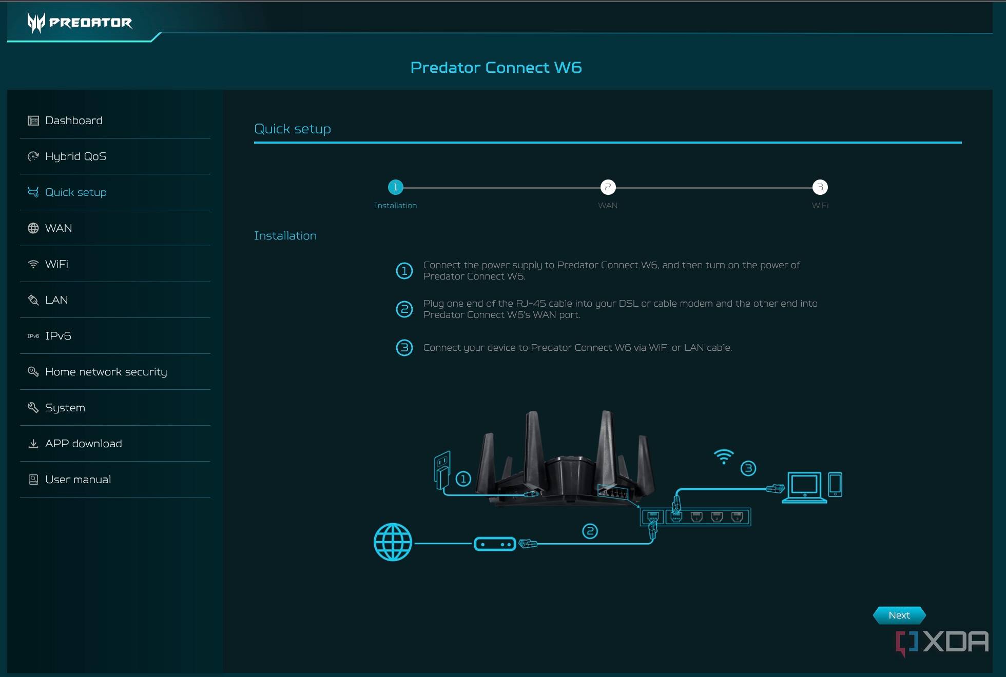 Quick setup makes it quick and easy to set up your router.