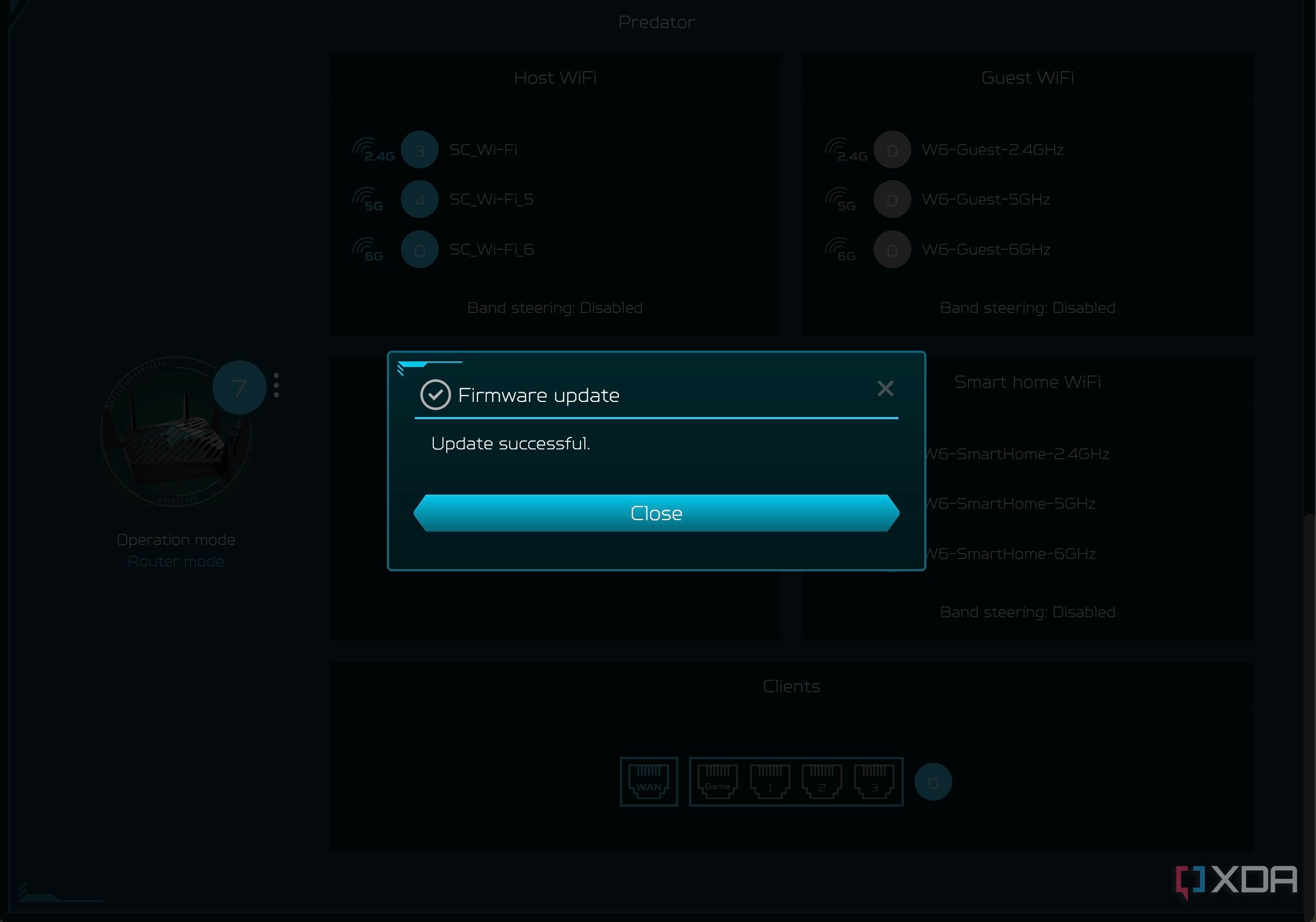 Firmware updates are complete using the web browser interface.