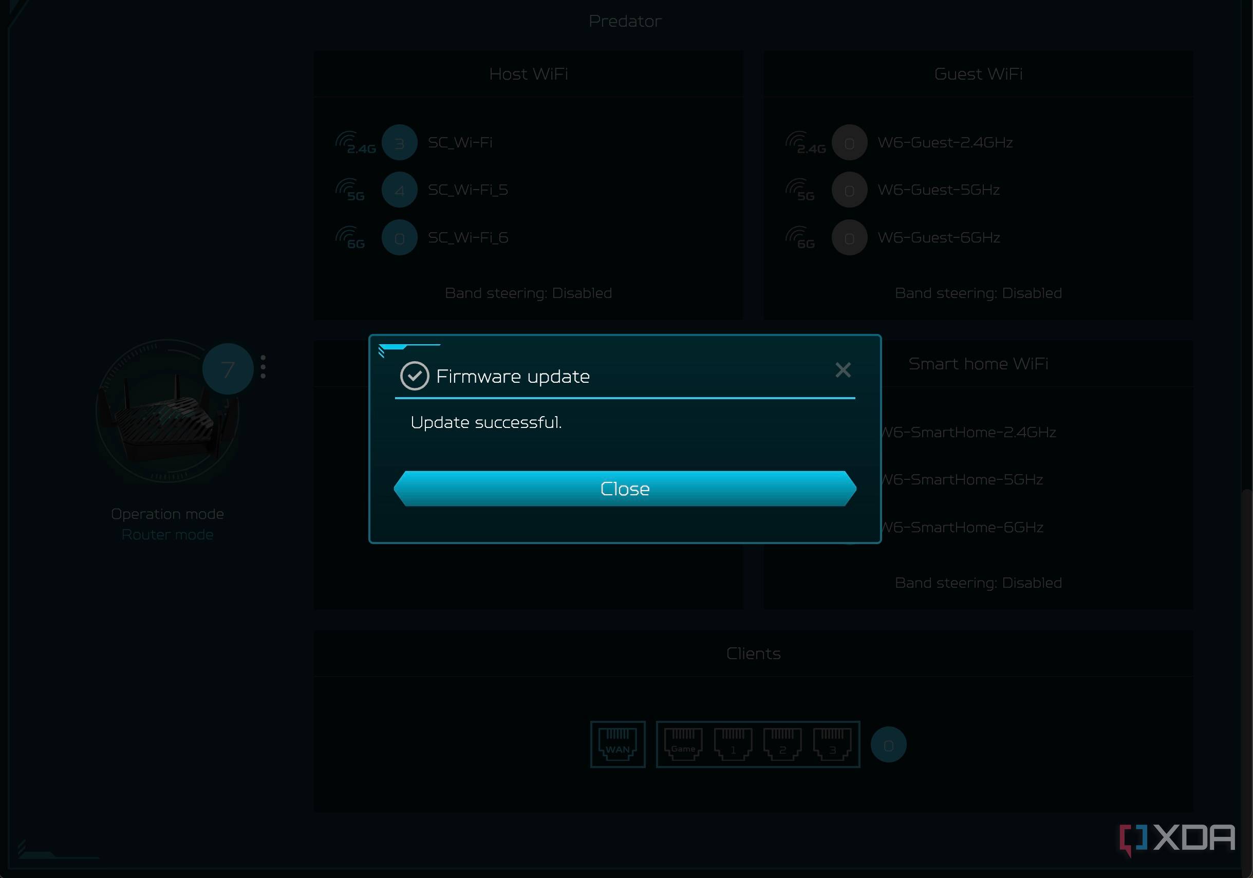 Firmware updates are complete using the web browser interface.