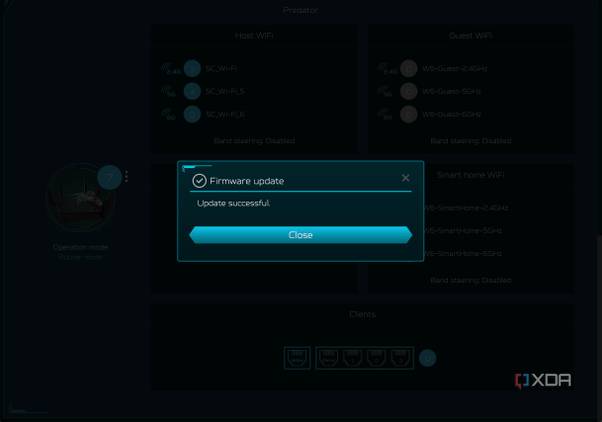 Firmware updates are complete using the web browser interface.
