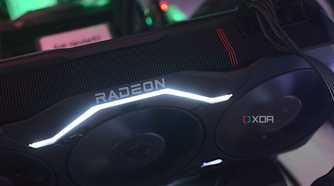 An image showing the AMD Radeon 7900 XTX graphics card installed on a PC.