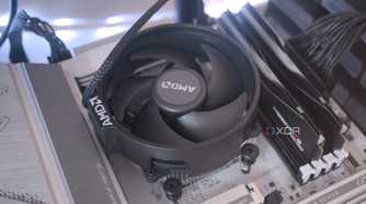 AMD Ryzen 5 8600G installed with its cooler
