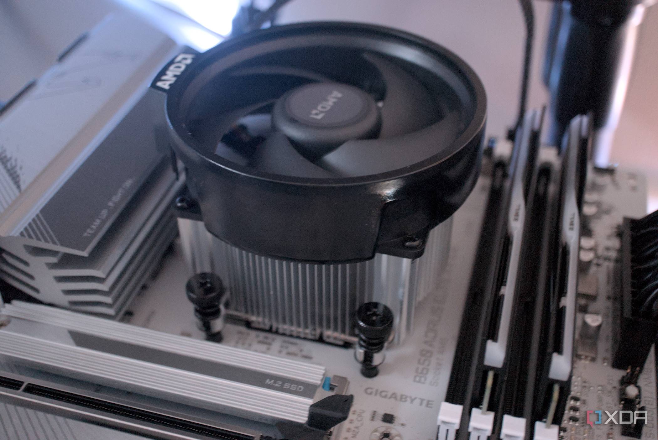 AMD Ryzen 7 8700G's cooler installed