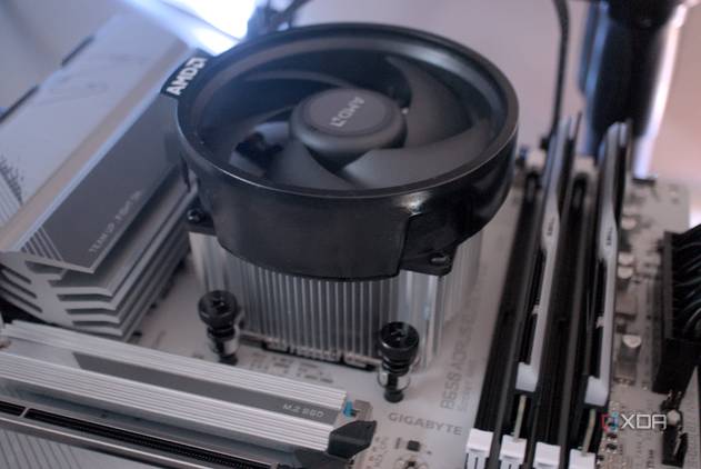 AMD Ryzen 7 8700G's cooler installed