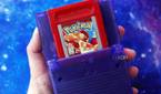 The back of the Analogue Pocket with Pokemon Red in the back