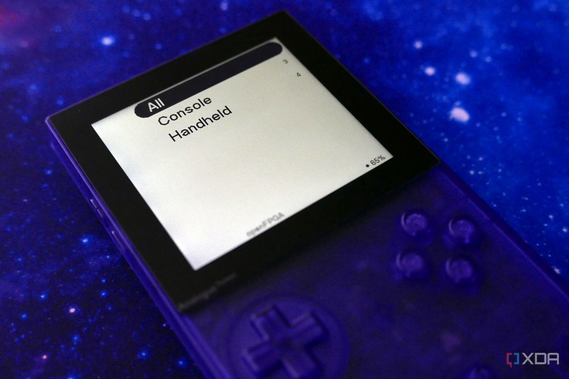 The openFPGA screen on the Analogue Pocket
