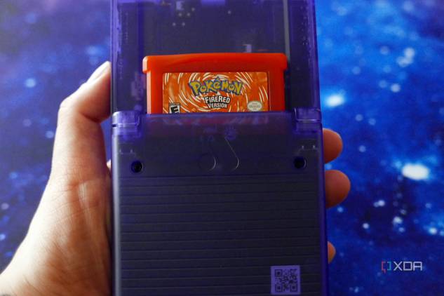 Pokemon FireRed in the back of the Analogue Pocket