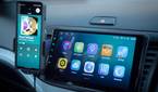 Android Car Head Unit installed in a Kia Picanto 2015 showing the home screen