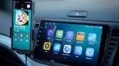 Android Car Head Unit installed in a Kia Picanto 2015 showing the home screen