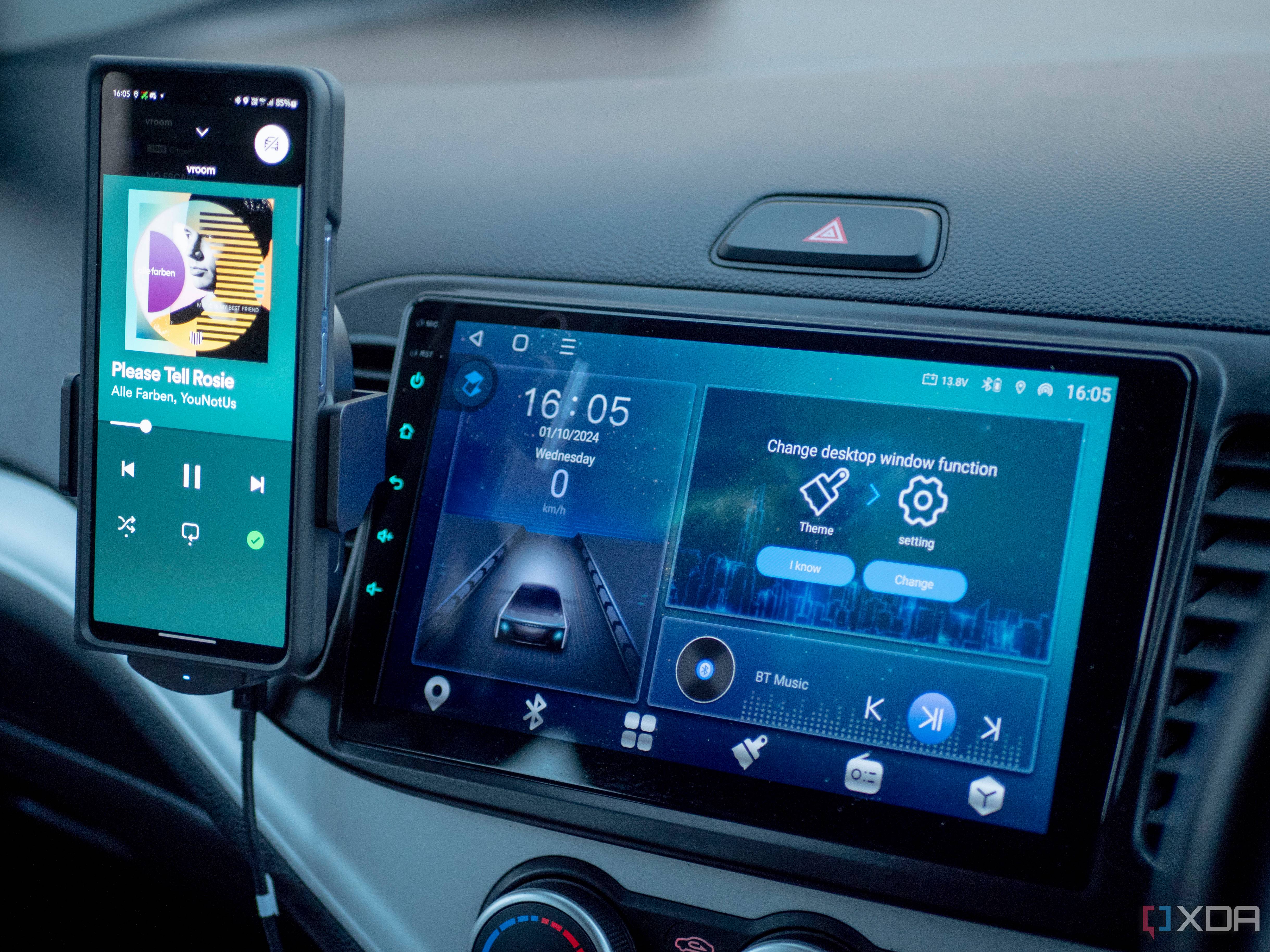 Android Car head unit installed in a Kia Picanto 2015