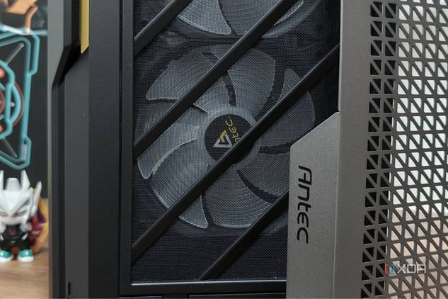 An image showing the front ARGB fans of the Antec P20C PC case.