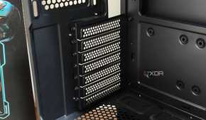 An image showing the PCIe slots that's located at the back of the Antec P20C PC case.