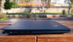 Left side view of the Asus Zenbook 14 OLED with the lid closed