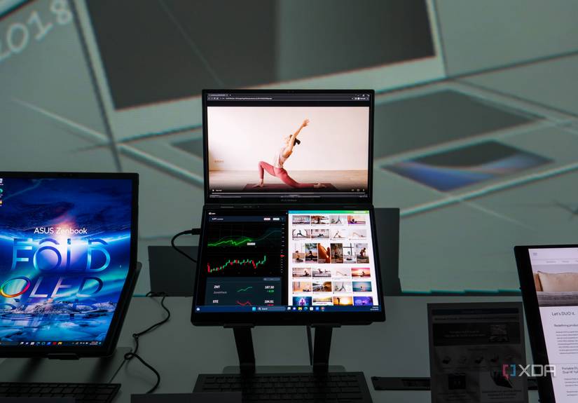 Asus Zenbook Duo on display
