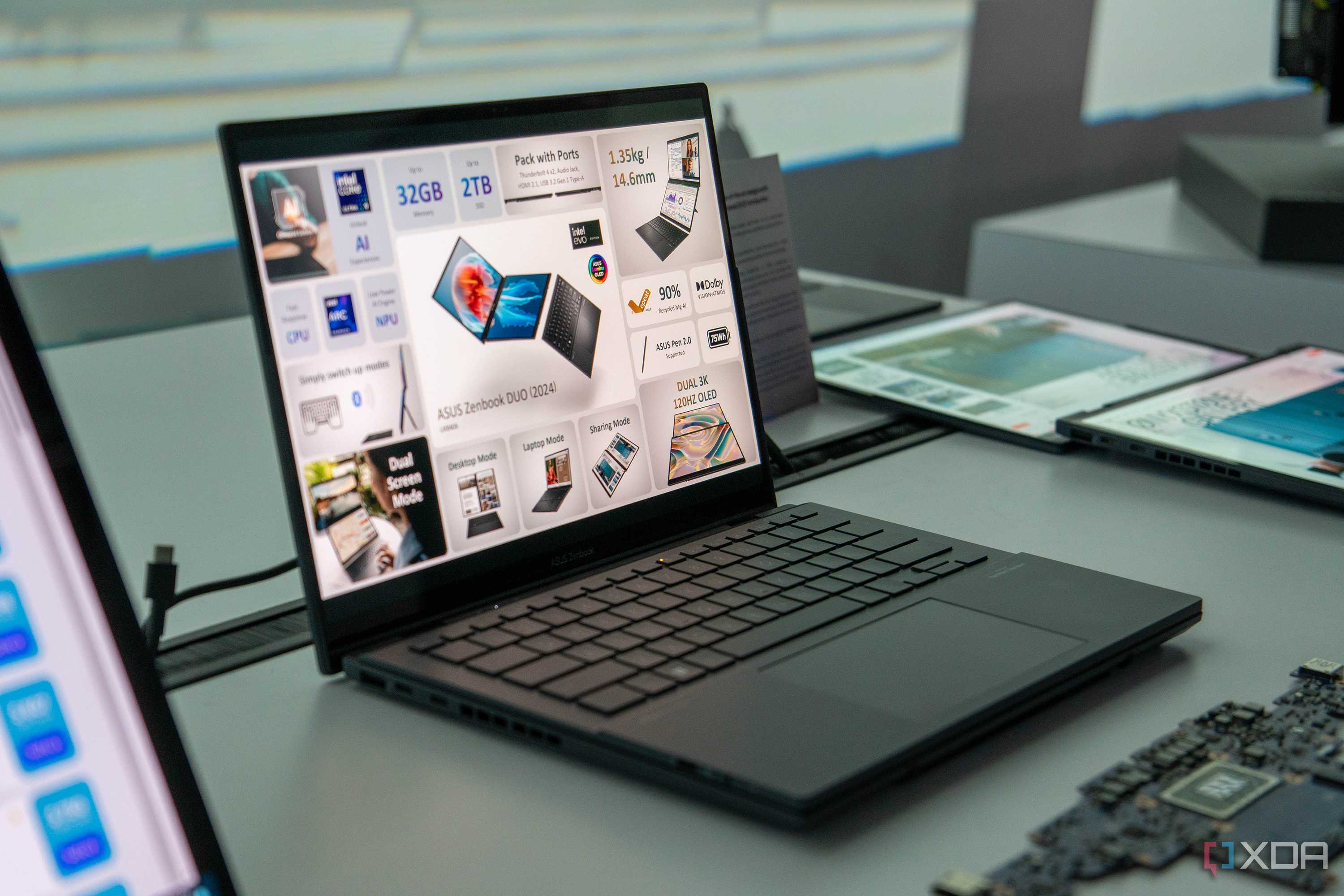 The Asus Zenbook Duo in standard laptop mode