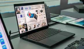 The Asus Zenbook Duo in standard laptop mode