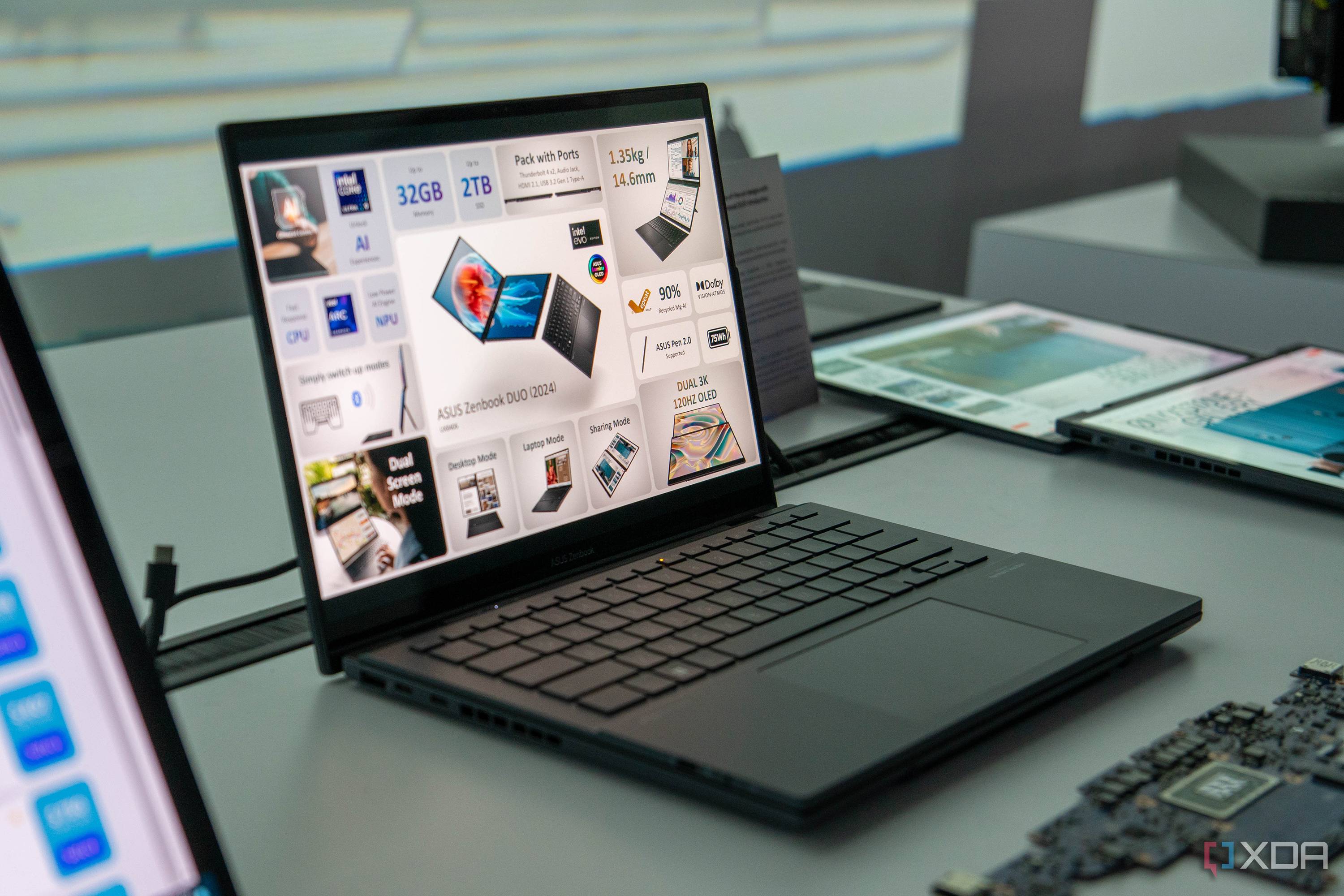 The Asus Zenbook Duo in standard laptop mode