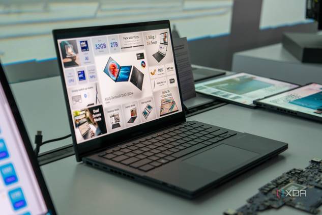 The Asus Zenbook Duo in standard laptop mode