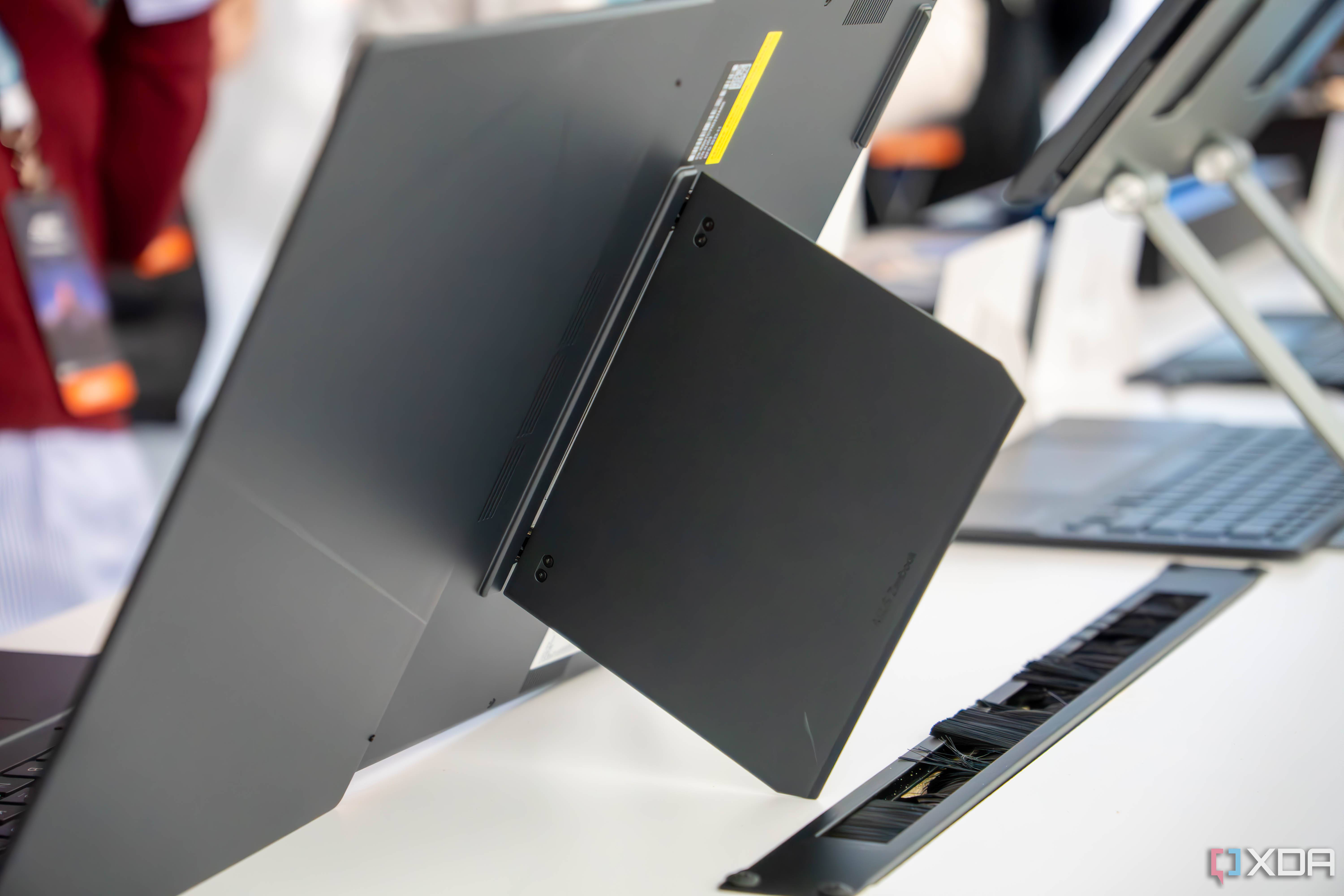 The kickstand on the back of the Asus Zenbook Duo