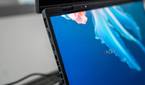 Close-up of the hinge on the Asus Zenbook Duo
